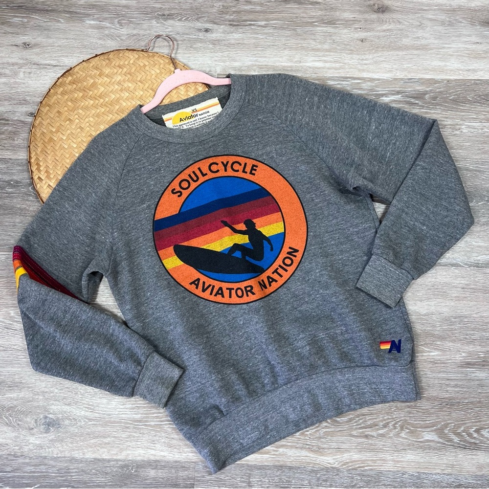 Aviator nation soul cycle Martha’s Vineyard crewneck sweatshirt